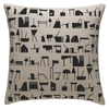 Habitat Beckton Black And Natural Patterned Cushion 45 x 45cm