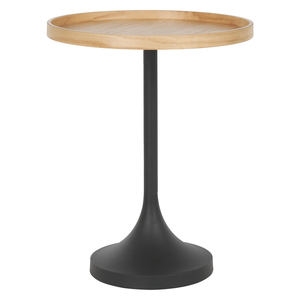 Habitat Bonny Black Side Table With Oak Top