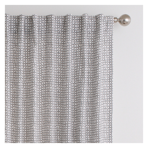 Habitat Boxes Pair of Lined Grey Patterned Curtains 160 x 280cm