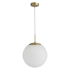 Habitat Boyd White Glass And Brass Ceiling Light