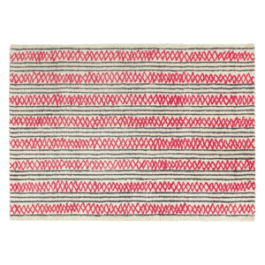 Habitat Brianna Fuchsia Pink And Grey Patterned Hand-tufted Wool Rug 140 x 200cm