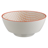 Habitat Brookland Orange Orange And White Pattern Cereal Bowl D14cm