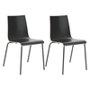 Habitat Callum Pair of Black Dining Chairs