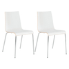 Habitat Callum Pair of White Dining Chairs