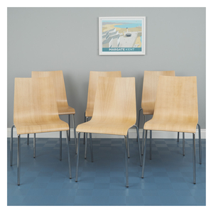 Habitat Callum Set of 6 Oak Veneer Stackable Dining Chair