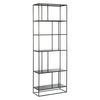 Habitat Calvo Matt Black Metal Grid Bookcase