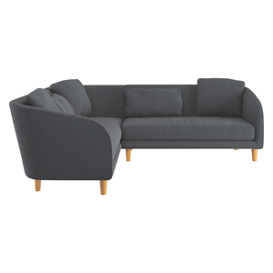 Habitat Colby Grey Textured Woven Fabric Right Arm Corner Sofa
