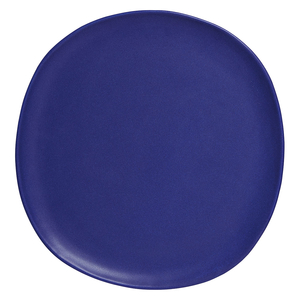 Habitat Courbe Blue Semi-matt Cobalt Blue Glazed Stoneware Dinner Plate D27cm