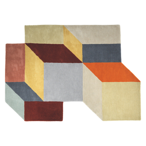 Habitat Cubo Large Multi-coloured Cubes Wool Rug 170 x 240cm