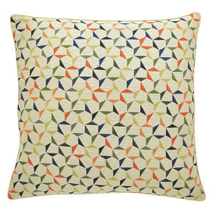 Habitat Eduardo Multi-coloured Printed Silk Blend Reversible Cushion 50x50cm
