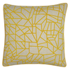 Habitat Erin Yellow Flocked Cushion 45 x 45cm