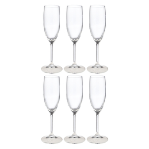 Habitat Joy Set of 6 Clear Champagne Flutes 18.5cl