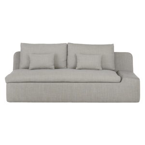 Habitat Kasha Light Grey Textured Fabric 2 Seater Right-arm Sofa