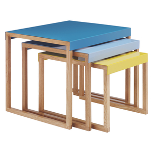 Habitat Kilo Multi-coloured Metal Nest of 3 Side Tables