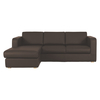 Habitat Porto Brown Leather Reversible Chaise Sofa Bed