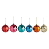 Habitat Roca Set of 6 Multi-coloured Faceted Baubles 8cm