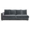 Habitat Rupert Dark Grey Velvet 3 Seater Left-arm Sofa