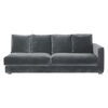 Habitat Rupert Dark Grey Velvet 3 Seater Right-arm Sofa