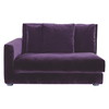 Habitat Rupert Purple Velvet 2 Seater Left-arm Sofa