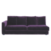 Habitat Rupert Purple Velvet 3 Seater Left-arm Sofa