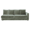 Habitat Rupert Sage Green Velvet 3 Seater Right-arm Sofa