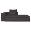 Habitat Sidney Charcoal Fabric Chaise Longue Sofa Bed