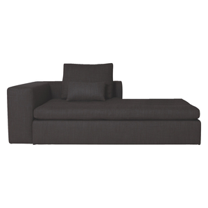 Habitat Sidney Charcoal Fabric Chaise Longue Sofa Bed