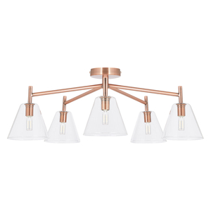 Hallam 5 Light Ceiling Light Copper