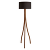 Harmony Walnut Stained Wooden Floor Lamp With Black Shade