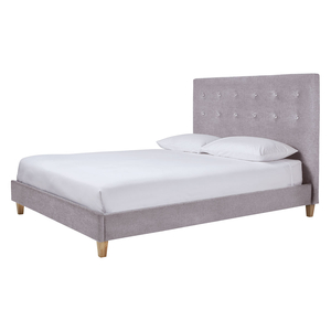 Hattie Grey Fabric Double Bed Frame 135Cm