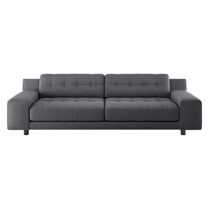 Hendricks Charcoal Grey Fabric 4 Seater Sofa