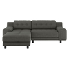 Hendricks Charcoal Grey Fabric Small Left-Hand Chaise Sofa