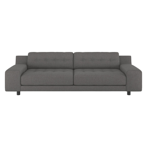 Hendricks Charcoal Grey Tweed Wool Mix 4 Seater Sofa