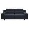 Hendricks Charcoal Grey Velvet 2 Seater Sofa