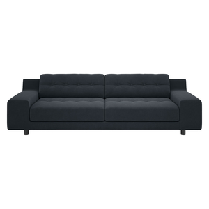 Hendricks Charcoal Grey Velvet 4 Seater Sofa