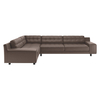 Hendricks Chocolate Brown Luxury Leather Right Arm Corner Sofa