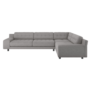 Hendricks Grey Fabric Left-Arm Corner Sofa