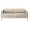 Hyde Cream Leather 3 Seater Sofa,  Metal Legs