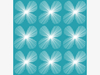 Kingfisher blue floral patterned wallpaper