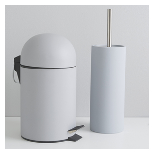 Lima Grey Soft-Touch Bathroom Bin 3L