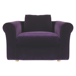 Louis Purple Velvet Compact Sofa