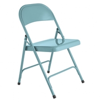 Macadam Blue Metal Folding Chair