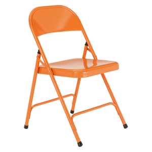 Macadam Orange Metal Folding Chair