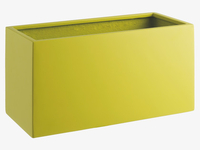 Medium yellow fibreglass window box planter