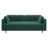 Mori Green Velvet 3 Seater Sofa