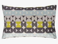 Multi-coloured patterned rectangular pillowcase