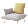 Naoko Grey And Yellow Fabric Armchair