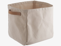 Natural canvas square storage bag
