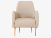 Natural fabric armchair