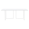 Nic Large Glass And White Metal Desk